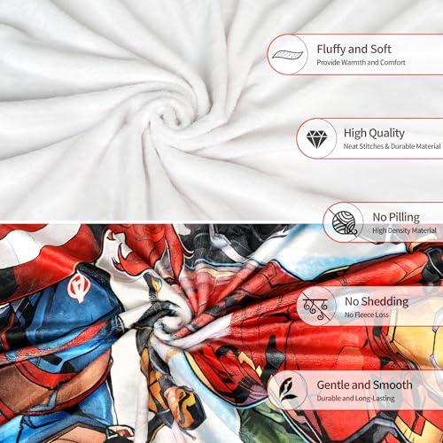 Throw Blanket Measures 60 x 50 inches, Ultra Soft Flannel Fleece Throw Blanket for Kids Bedding (Muticolor)