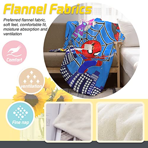 Cartoon Blanket Soft Flannel Blankets for Home Decor Manga Movie Splicing Bedding Couch Living Room All Season 50" X 40"