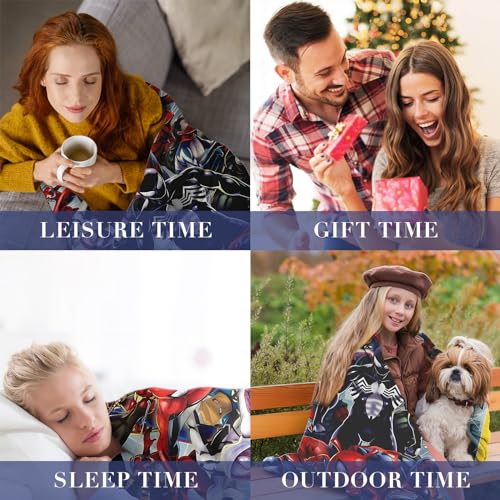 awhexhn Cartoon Flannel Blanket Anime Movie Throw Blanket Soft Comfortable Funny Plush Blanket Suitable for Home Decoration Bedroom Sofa Car 50 * 60 Inch