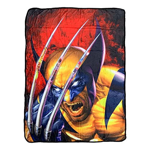 Marvel X-Men Wolverine Claw by Greg Horn Fleece Throw Soft Lightweight Blanket 45x60 Inches