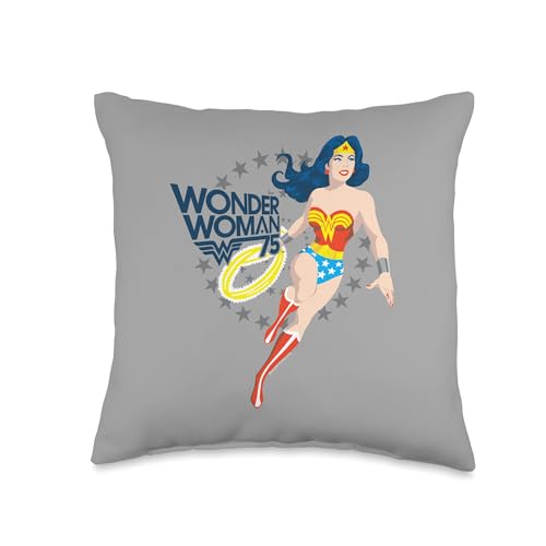 Wonder Woman Simple 75 Throw Pillow, 16x16, Multicolor