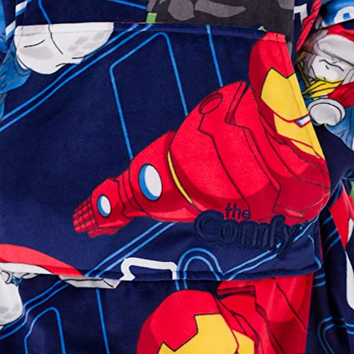 THE COMFY Original JR | Marvel Avengers Blue Comfy | The Original Oversized Sherpa Wearable Blanket for Kids, Seen On Shark Tank, One Size Fits All