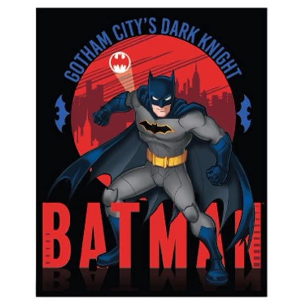 Batman City Dark Night Knight Throw Silk Touch Soft Blanket, Blue