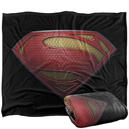 Superman Man of Steel Shield Officially Licensed Silky Touch Super Soft Throw Blanket 50" x 60"