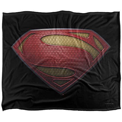 Superman Man of Steel Shield Officially Licensed Silky Touch Super Soft Throw Blanket 50" x 60"