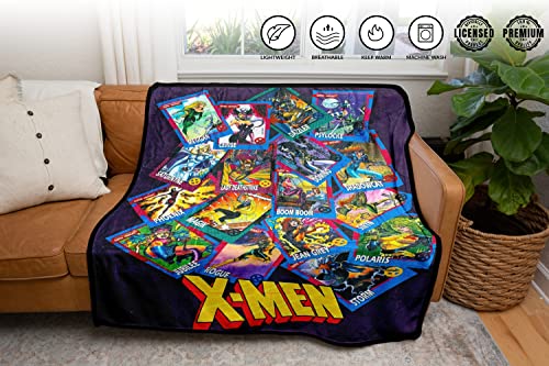 Marvel X-Men Trading Cards Super Heroes Ladies by Jim Lee Flannel Fleece Throw Super Soft Lightweight Fleece Blanket 45 x 60 Inches