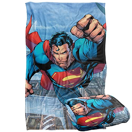 Superman Blue Sky Superman Officially Licensed Silky Touch Super Soft Throw Blanket 36" x 58"