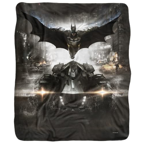 Batman Arkham Knight Blanket, 50"x60", Poster Silky Touch Sherpa Back Super Soft Throw Blanket