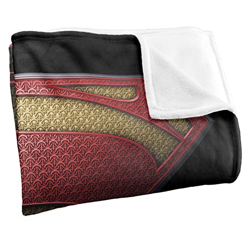 Superman Man of Steel Shield Officially Licensed Silky Touch Super Soft Throw Blanket 50" x 60"