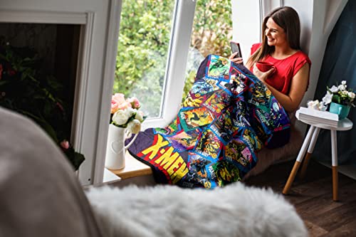 Marvel X-Men Trading Cards Super Heroes Ladies by Jim Lee Flannel Fleece Throw Super Soft Lightweight Fleece Blanket 45 x 60 Inches