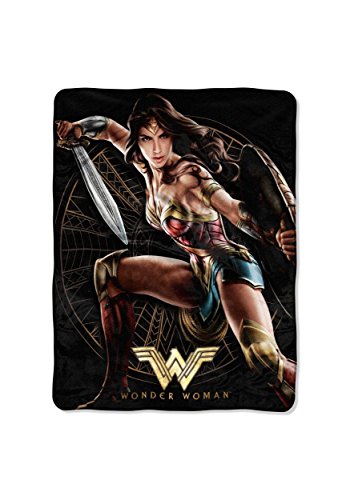 DC Comics Wonder Woman, "Good Soldier" Micro Raschel Throw Blanket, 46" x 60", Multi Color, 1 Count