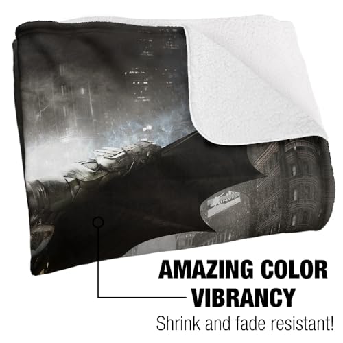 Batman Arkham Knight Blanket, 50"x60", Poster Silky Touch Sherpa Back Super Soft Throw Blanket
