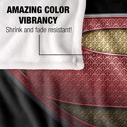 Superman Man of Steel Shield Officially Licensed Silky Touch Super Soft Throw Blanket 50" x 60"