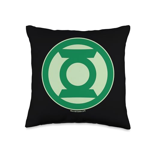 Green Lantern Green Symbol Throw Pillow, 16x16, Multicolor