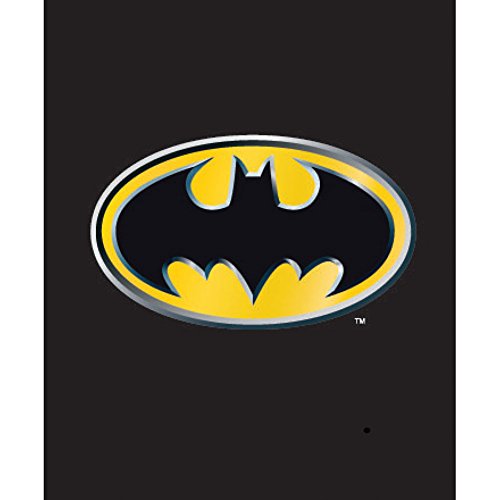 DC Comics Batman Emblem Twin 60'' x 80'' Blanket - Batman Logo - Black with Yellow Logo - Officially Licensed by Warner Bros - Super Soft & Thick - 100% Polyester