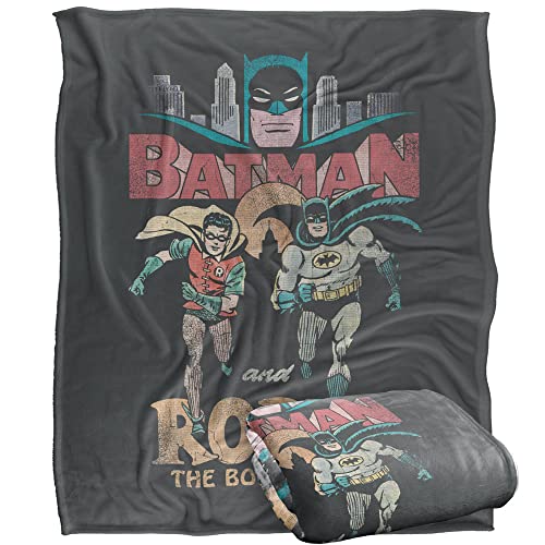 Batman Classic Tv Classic Duo Officially Licensed Silky Touch Super Soft Throw Blanket 50" x 60"