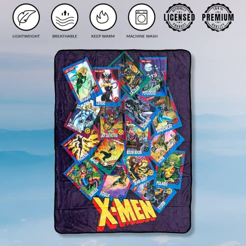 Marvel X-Men Trading Cards Super Heroes Ladies by Jim Lee Flannel Fleece Throw Super Soft Lightweight Fleece Blanket 45 x 60 Inches