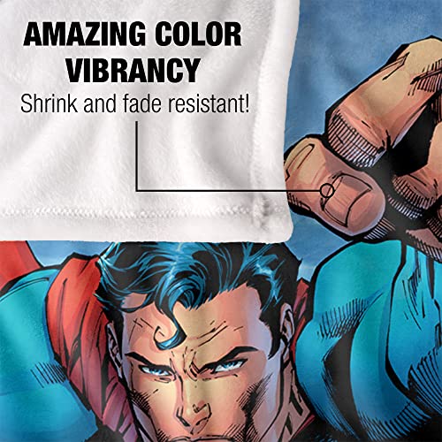 Superman Blue Sky Superman Officially Licensed Silky Touch Super Soft Throw Blanket 36" x 58"