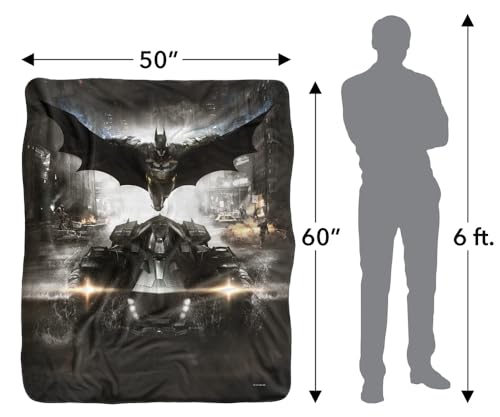 Batman Arkham Knight Blanket, 50"x60", Poster Silky Touch Sherpa Back Super Soft Throw Blanket