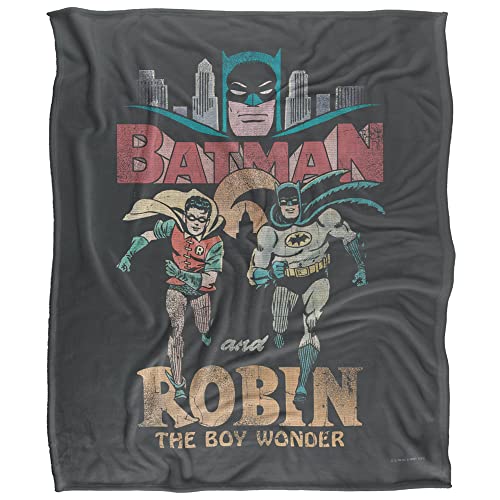 Batman Classic Tv Classic Duo Officially Licensed Silky Touch Super Soft Throw Blanket 50" x 60"