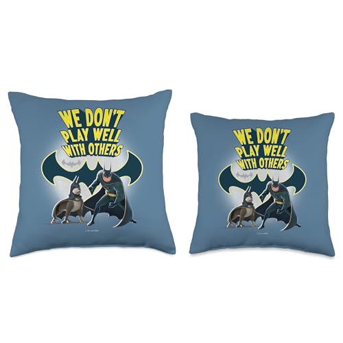 DC Comics DC League of Super-Pets We Don't Play Well with Others Throw Pillow, 18x18, Multicolor