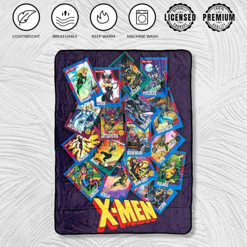 Marvel X-Men Trading Cards Super Heroes Ladies by Jim Lee Flannel Fleece Throw Super Soft Lightweight Fleece Blanket 45 x 60 Inches