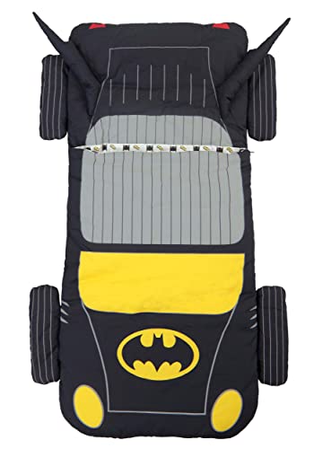 Kid's Batmobile Sleeping Bag, Batman Slumber Bag for Boys & Girls, Warm Cozy & Soft Superhero Sleep Mat for Children ST