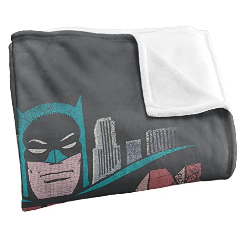 Batman Classic Tv Classic Duo Officially Licensed Silky Touch Super Soft Throw Blanket 50" x 60"