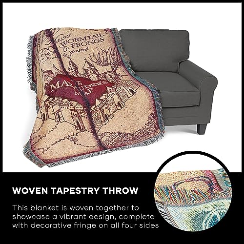 Northwest Woven Tapestry Throw Blanket, 48" x 60", Marauders Map