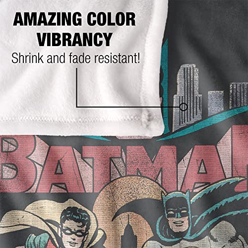 Batman Classic Tv Classic Duo Officially Licensed Silky Touch Super Soft Throw Blanket 50" x 60"