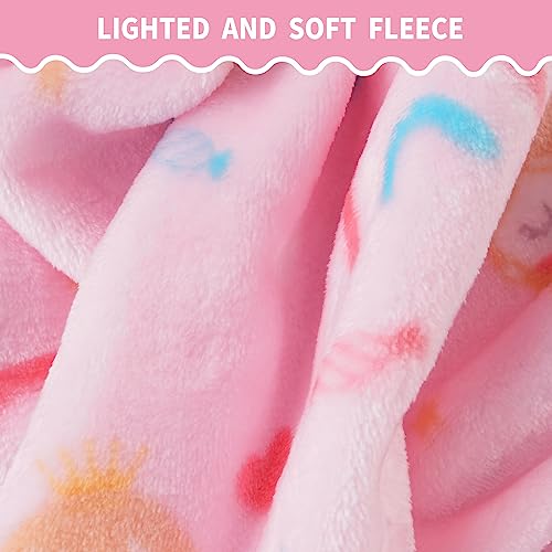 softan Princess Blanket for Girls, Kids Throw Blanket for Boys and Girls Soft Cozy Flannel, Cute Princess Blanket for Sofa Couch Bed, Christmas Birthday Gift for Kids, 50x60 Inches