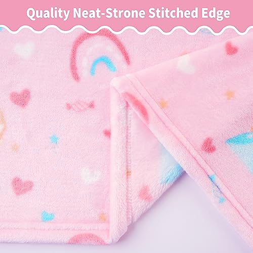 softan Princess Blanket for Girls, Kids Throw Blanket for Boys and Girls Soft Cozy Flannel, Cute Princess Blanket for Sofa Couch Bed, Christmas Birthday Gift for Kids, 50x60 Inches