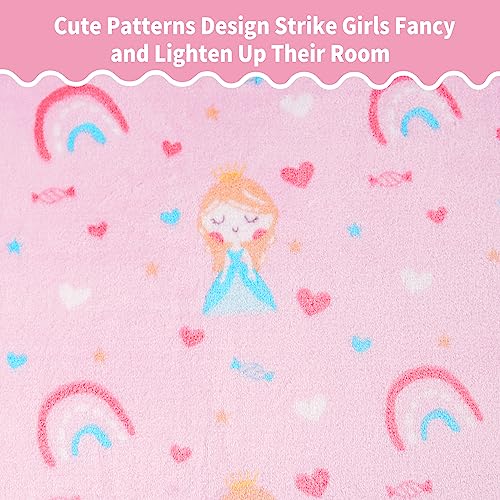 softan Princess Blanket for Girls, Kids Throw Blanket for Boys and Girls Soft Cozy Flannel, Cute Princess Blanket for Sofa Couch Bed, Christmas Birthday Gift for Kids, 50x60 Inches