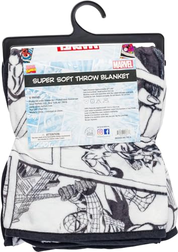 Silver Buffalo Marvel Comics Retro Panel 45" x 60" Raschel Throw