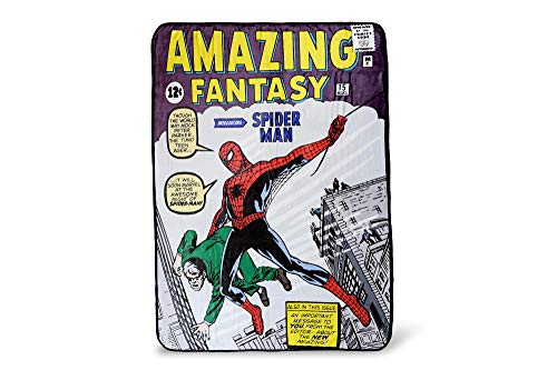 Marvel Spider-Man Amazing Fantasy No. 15 Fleece Throw Blanket | 60 x 45 Inches