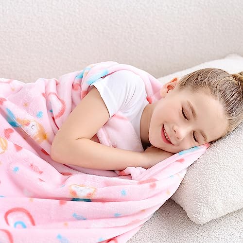 softan Princess Blanket for Girls, Kids Throw Blanket for Boys and Girls Soft Cozy Flannel, Cute Princess Blanket for Sofa Couch Bed, Christmas Birthday Gift for Kids, 50x60 Inches