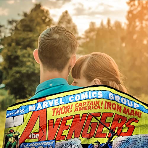 Bazillion Dreams Marvel Avengers Assemble Fleece Softest Comfy Throw Blanket for Adults & Kids| Measures 60 x 45 Inches