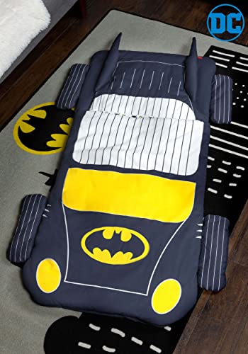 Kid's Batmobile Sleeping Bag, Batman Slumber Bag for Boys & Girls, Warm Cozy & Soft Superhero Sleep Mat for Children ST