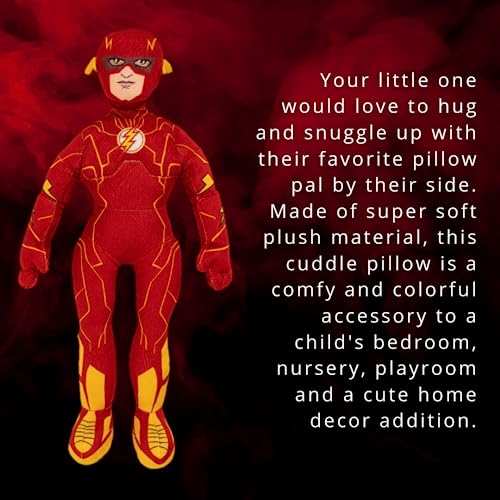 Franco Kids Bedding Super Soft Plush Cuddle Pillow Buddy, 1 Count (Pack of 1), The Flash