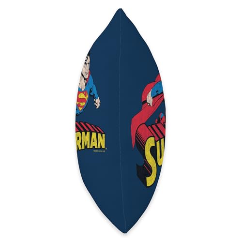 Superman Flying Over Throw Pillow, 18x18, Multicolor