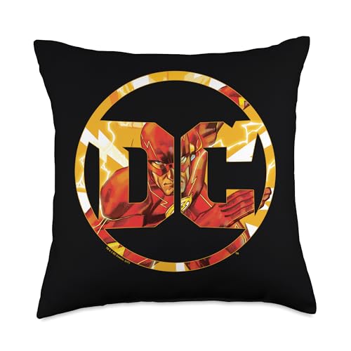 The Flash DC Comics Logo Throw Pillow, 18x18, Multicolor