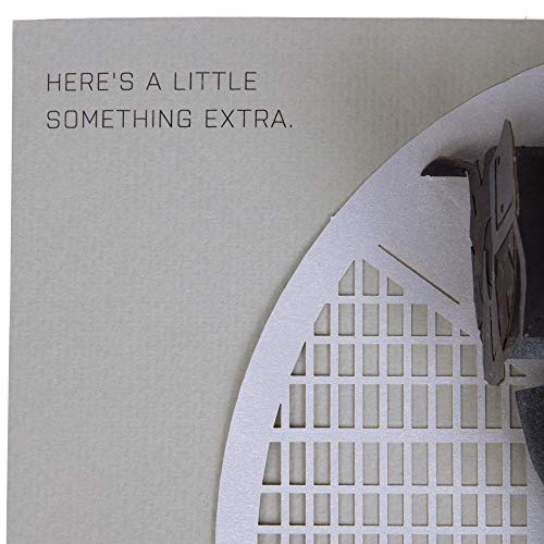 DC Comics Batman Batmobile Pop-Up Greeting Card for Men, All Occasions - Blank Inside - Fathers Day, Birthday Card Gift for Husband, Dad - 5 x 7 inches