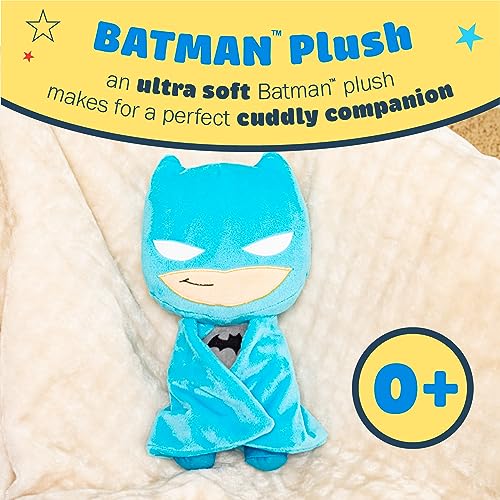 KIDS PREFERRED DC Comics The Batman Soft Huggable Stuffed Animal Cute Plush Toy for Toddler Boys and Girls, Gift for Kids, Dark Knight 10 inches