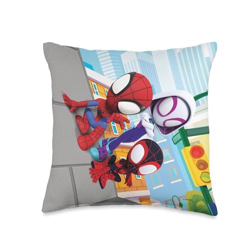 Marvel Amazing Friends Spidey Team Trio Throw Pillow, 16x16, Multicolor