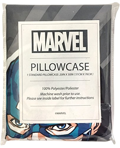 Jay Franco Marvel Avengers Mightiest Heroes 1 Pack Pillowcase - Double-Sided Kids Super Soft Bedding - Features Iron Man, Captain America, Thor & Hulk