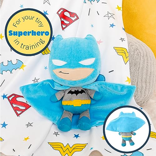 KIDS PREFERRED DC Comics The Batman Soft Huggable Stuffed Animal Cute Plush Toy for Toddler Boys and Girls, Gift for Kids, Dark Knight 10 inches