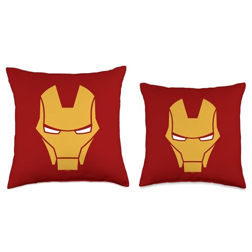 Marvel Avengers Iron Man Big Face Throw Pillow, 16x16, Multicolor