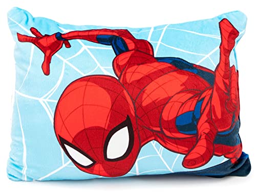 Jay Franco Marvel Spiderman Webtastic Decorative Pillow - Super Soft Throw Plush Pillow - Measures 12 x 8 Inches (Official Marvel Product)