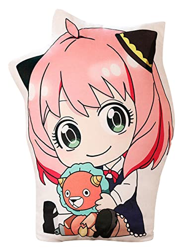 SPIRTUDE 16" Anya Forger Throw Pillow, Anya Forger Plush Pillows, Anime Cartoon Decoration Cushion (Anya Forger)