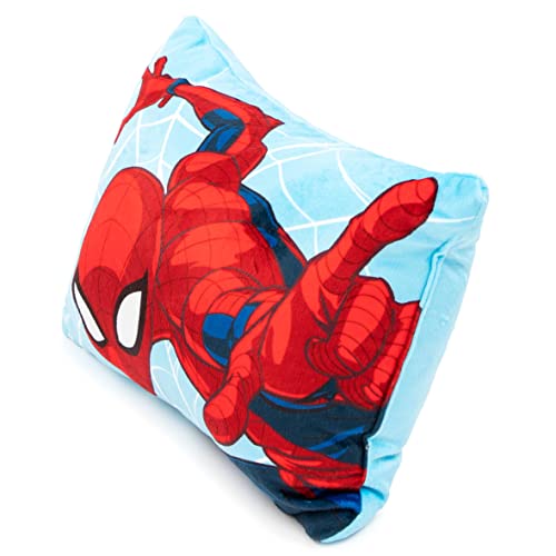 Jay Franco Marvel Spiderman Webtastic Decorative Pillow - Super Soft Throw Plush Pillow - Measures 12 x 8 Inches (Official Marvel Product)
